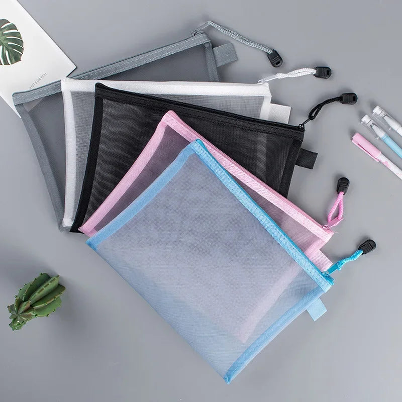 Mesh Zipper Pouch Clear