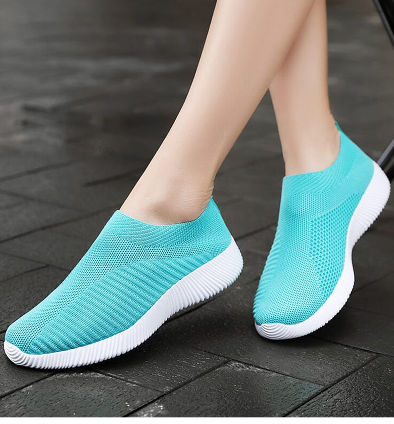 Women Shoes Breathable Flats Elastic Flat Shoes For Women Sneakers Spring Summer Footwear Lightweight Sports Shoes