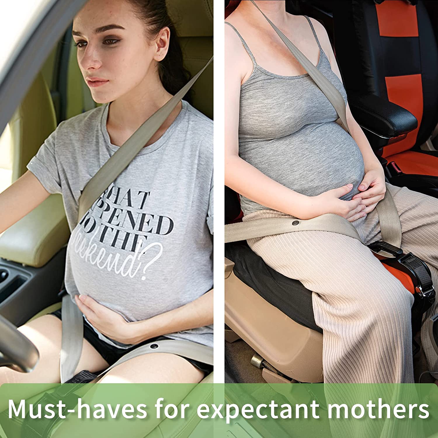 Car Seat Safety Belt for Pregnant Woman Maternity Moms Belly Unborn Baby Protector Adjuster Extender Kit Pregnancy Buffer Adjust