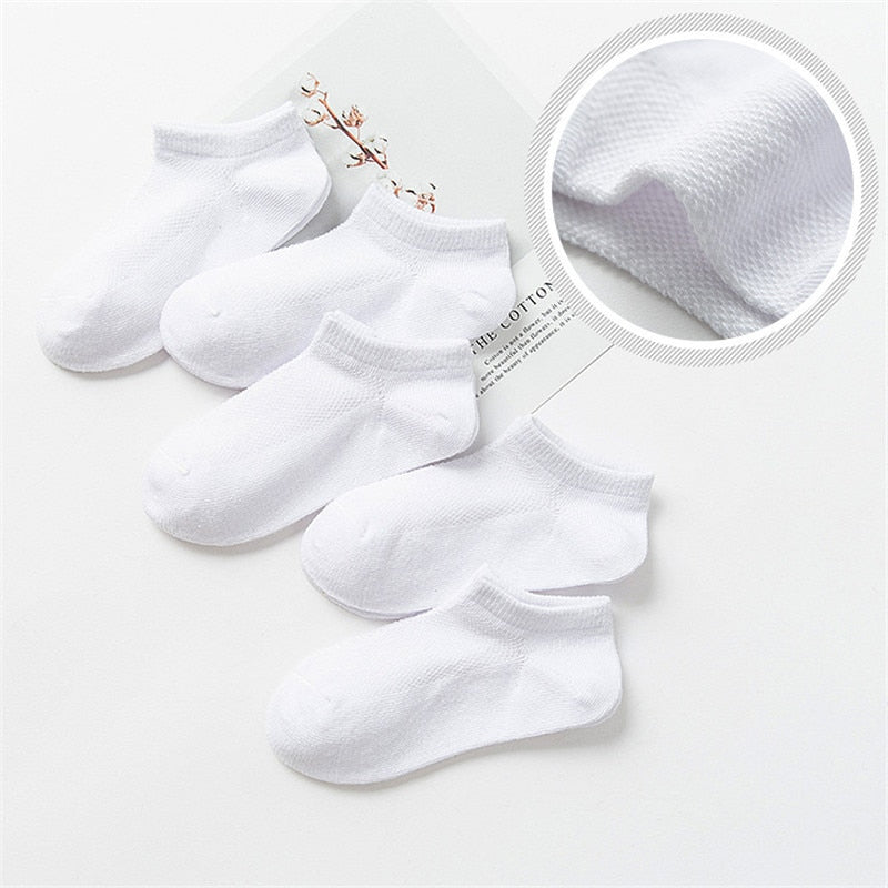 5 Pairs Children Socks Boy Girl Baby Cotton Soft Breathable