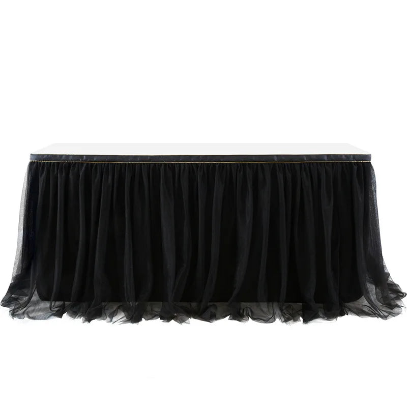 Tulle high-end mesh table skirt