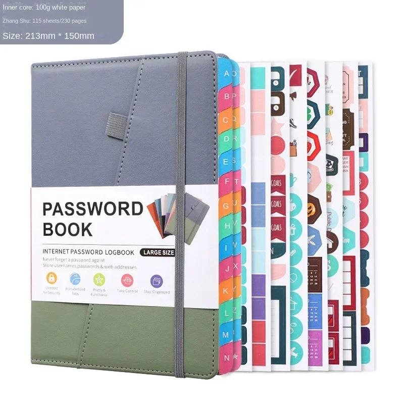 A5 Letter Labelled Password Book