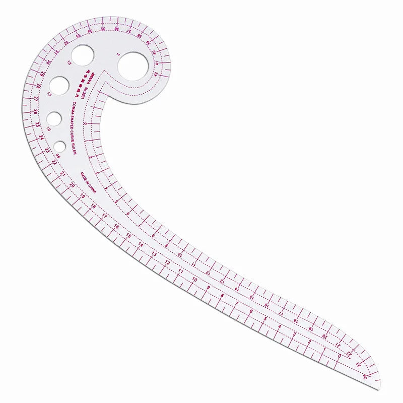 Long Comma Shaped Garment Cutting Ruler