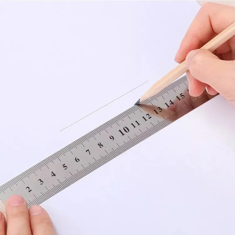 Double Side Scale Stainless Steel Ruler