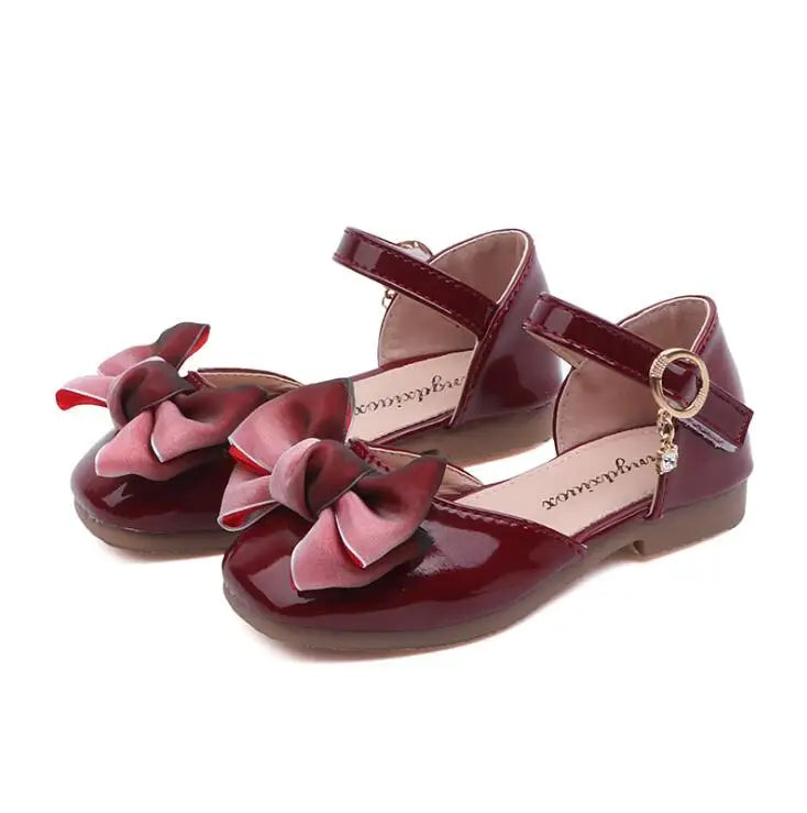 Princess Bowknot Leather Shoes