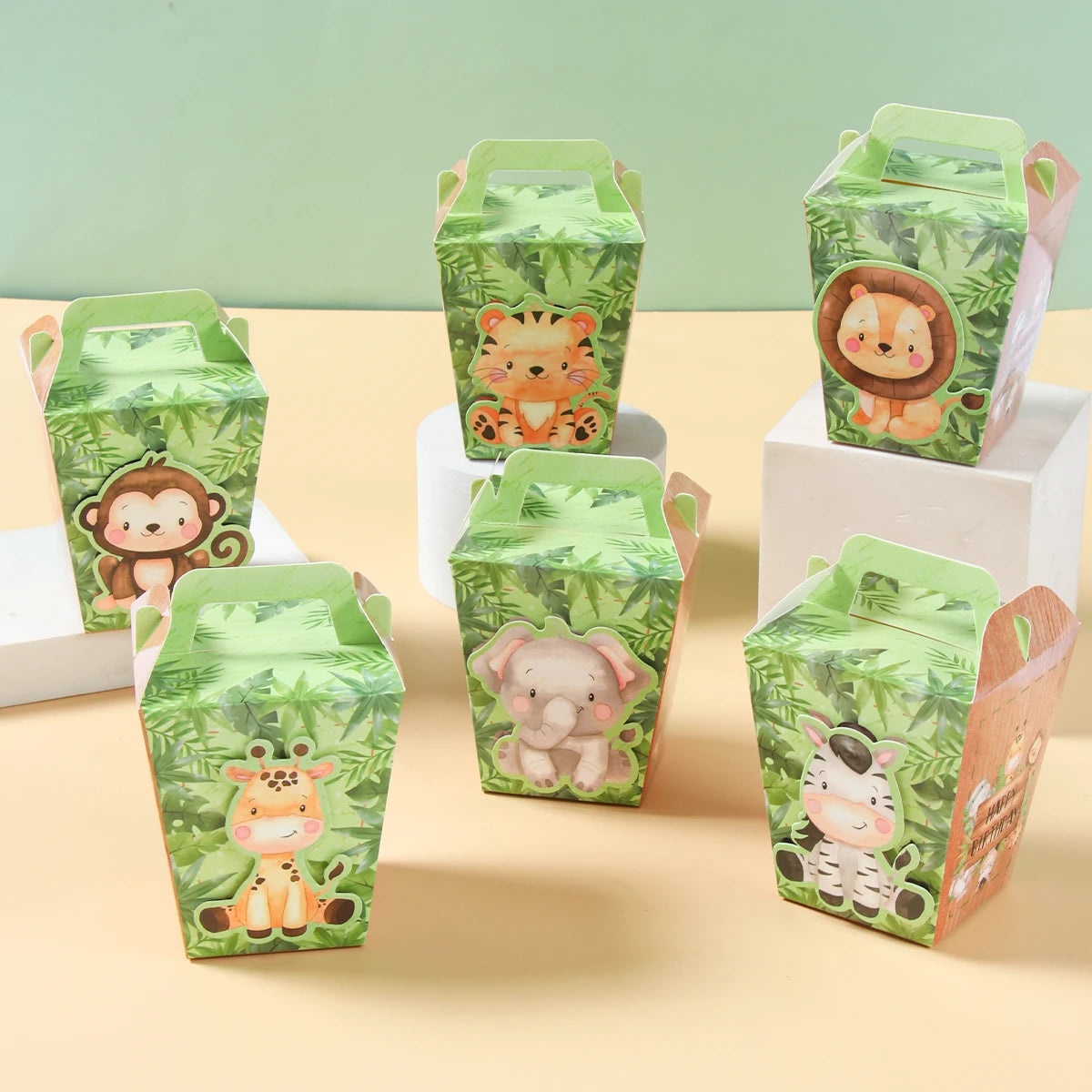 Jungle Animals Three-dimensional Candy Box