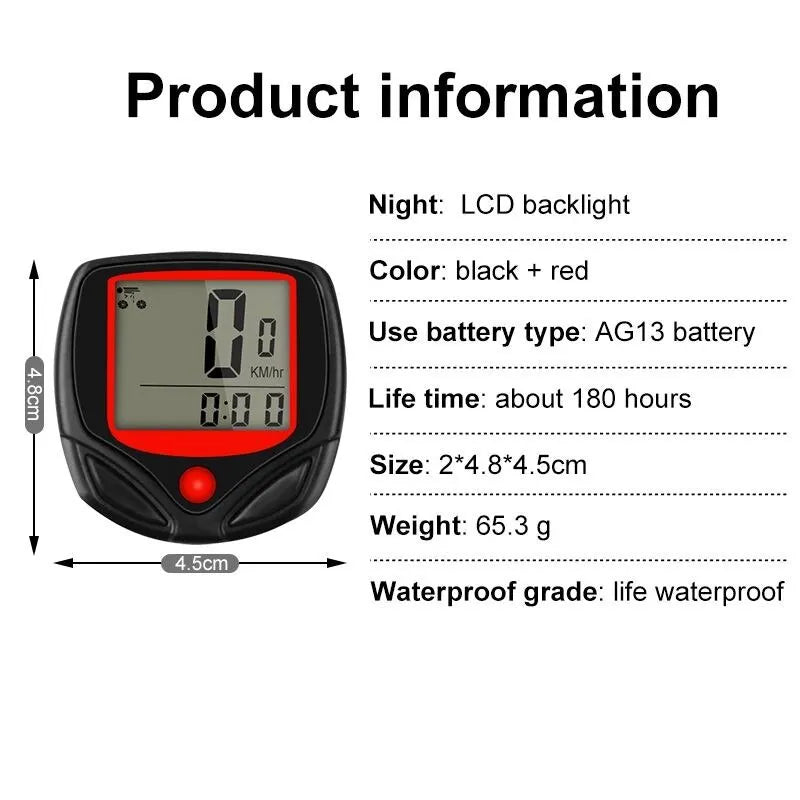 Bicycle Multifunction Waterproof Speedometer