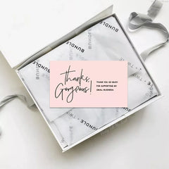 White Thank You Card