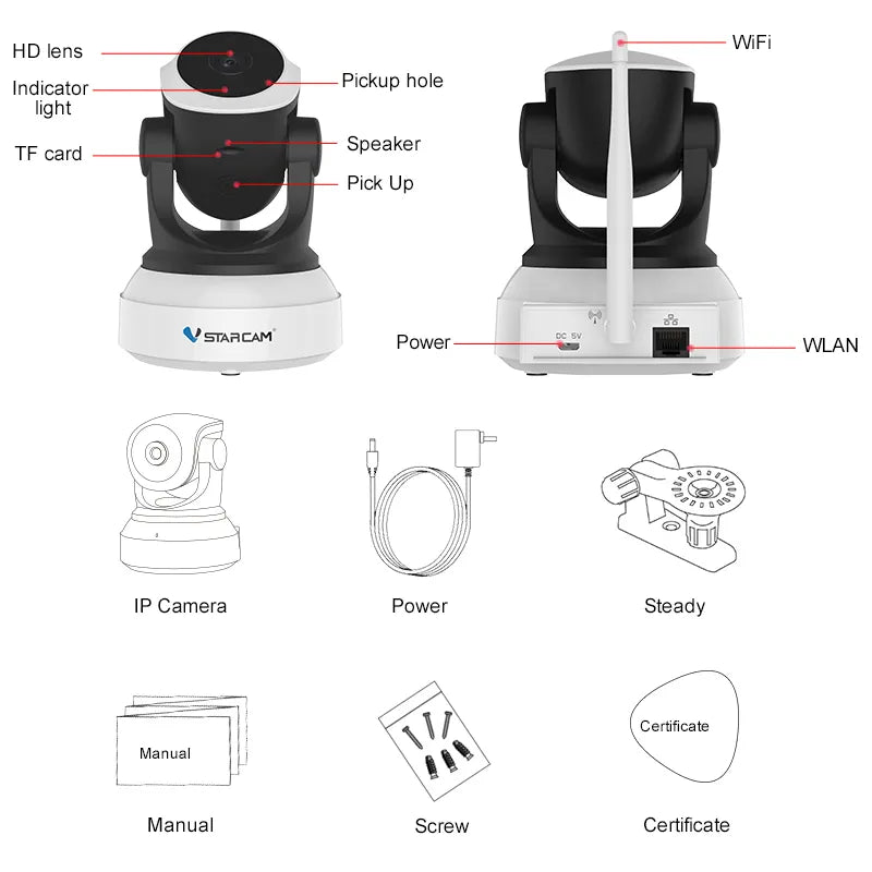 Baby Monitor Wifi Two Way Audio Smart indoor Wifi Camera