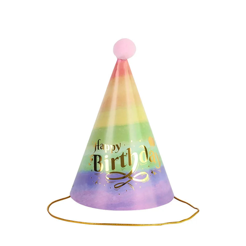 5PCS Paper Cone Birthday Hats