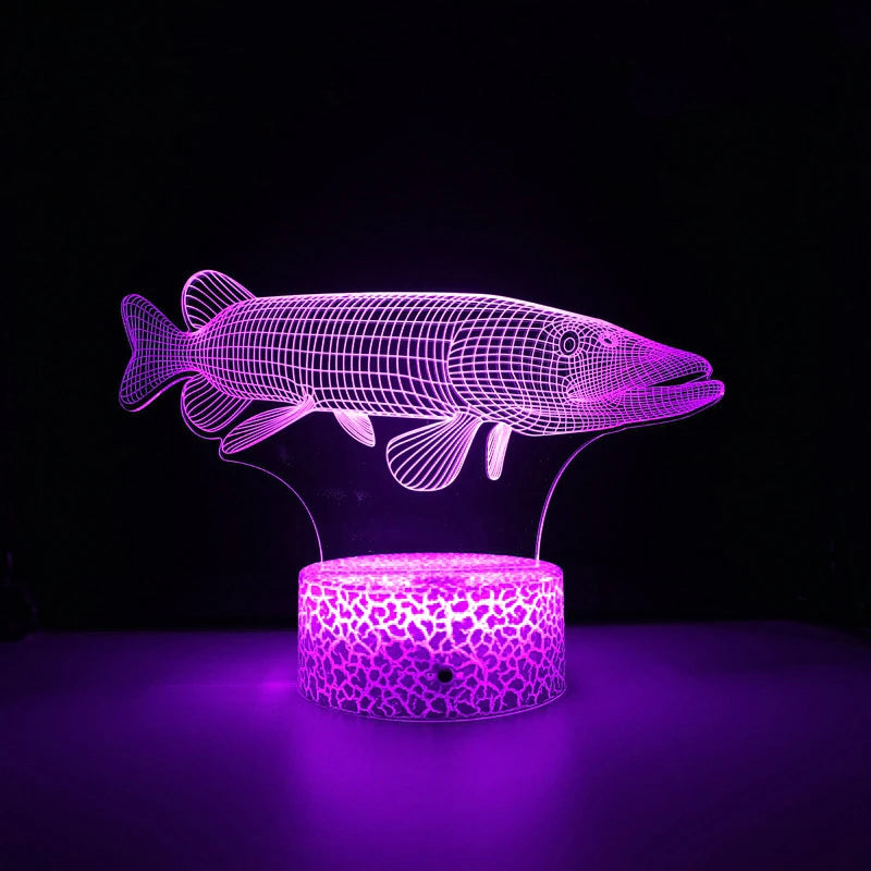 Night Fish 3D Illusion Table Lamp