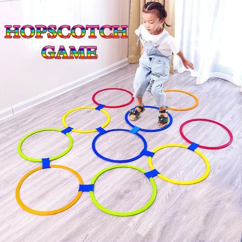 2 In 1 Hopscotch Bean Bag Toss Combine Hop Scotch Ring