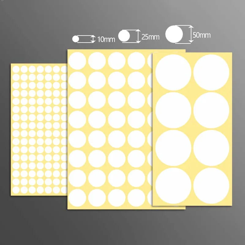 White Round Spot Sealing Sticker