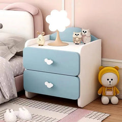 Modern Kid Double Drawers Nightstand