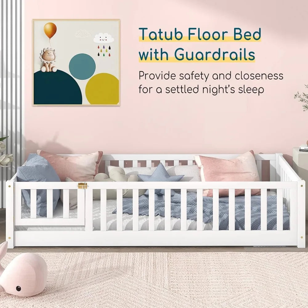 Safety Twin Size Floor Bed