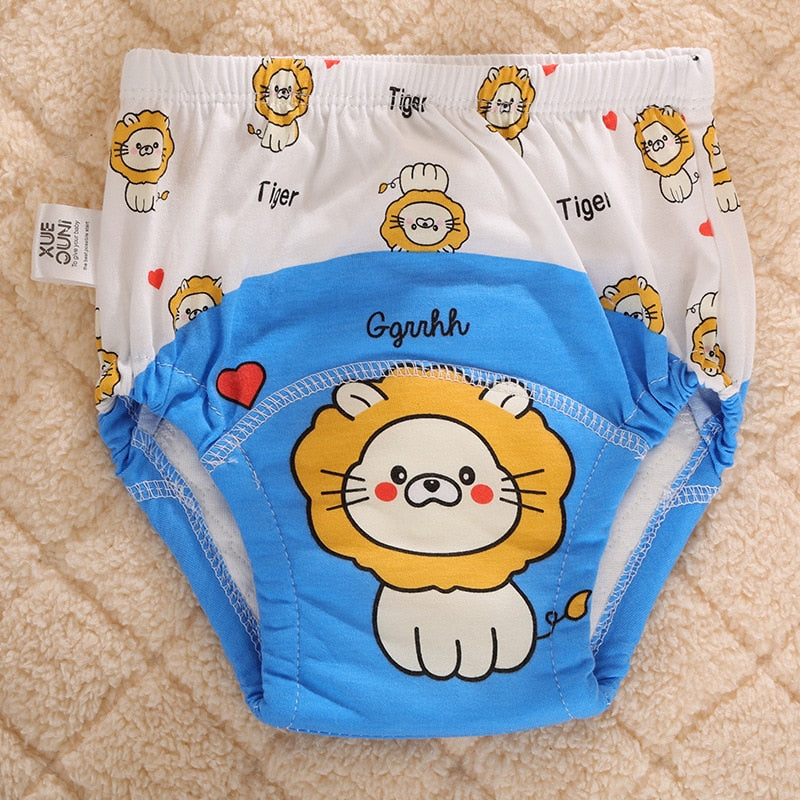 6 Layers Cute Cartoon Training Pants Baby Washable Underwear Infant Breathable Reusable Nappies