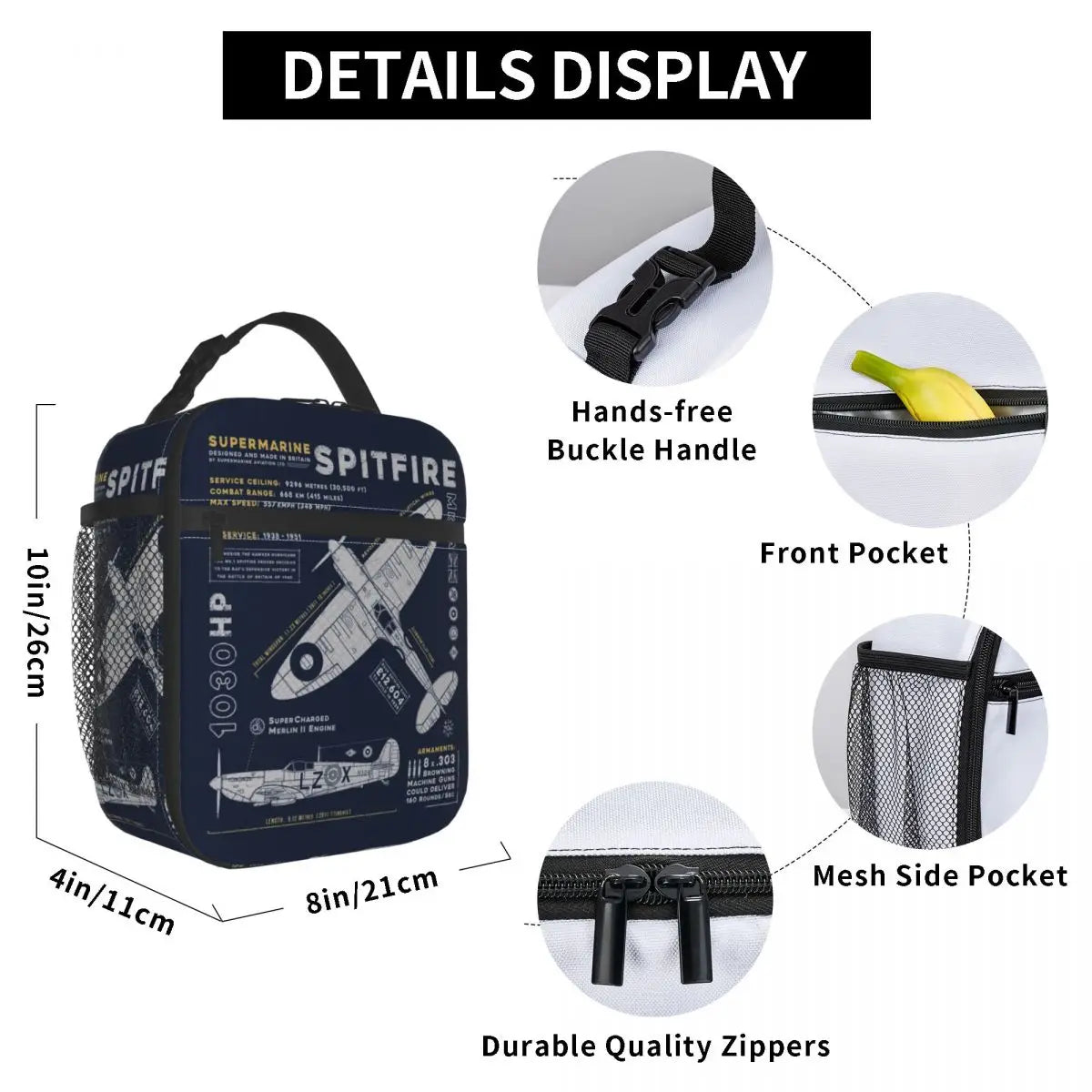 Super marine Spitfire Insulated Lunch Bag