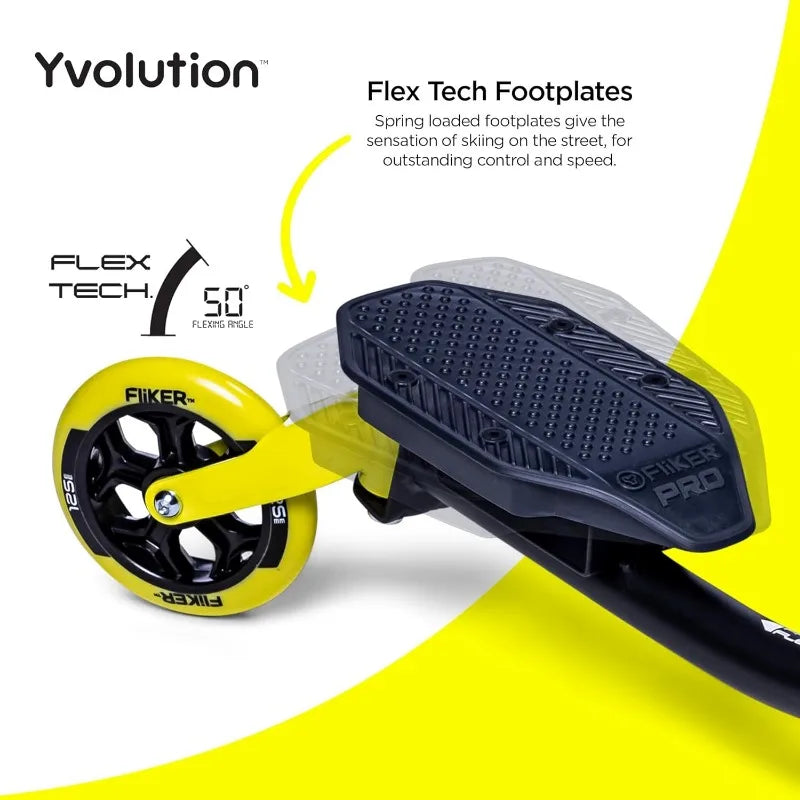 Y Flicker Pro 3 Foldable Wheels Wiggle Scooter