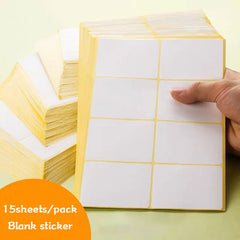 Self Adhesive White Blank Paper Label