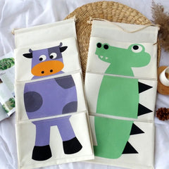 Cartoon Animals Wall Hanging Storage