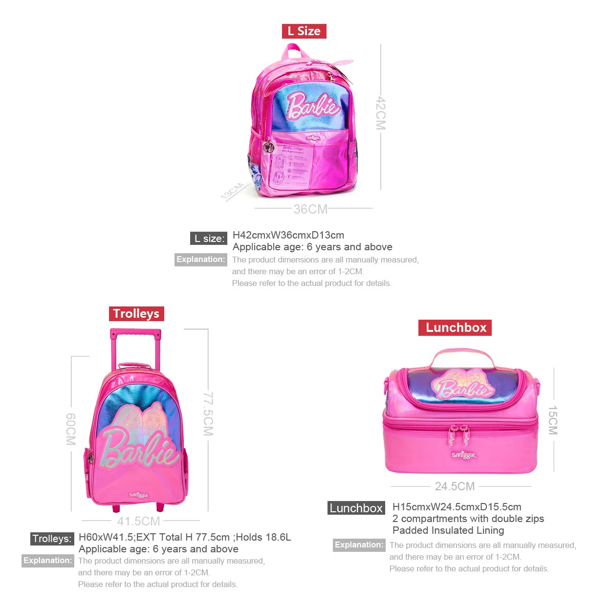 Barbie Princess Wheel Backpack