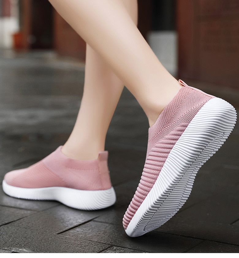 Women Shoes Breathable Flats Elastic Flat Shoes For Women Sneakers Spring Summer Footwear Lightweight Sports Shoes