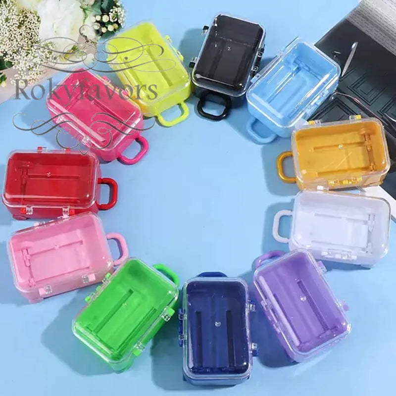 Mini Rolling Travel Suitcase Candy Box