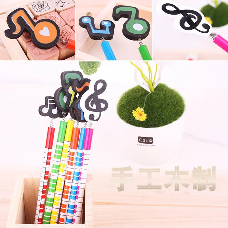 6 Pieces Musical 2B Pencil