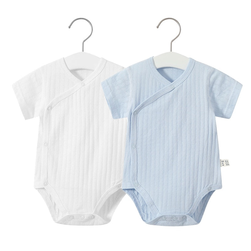 2Pcs Summer Newborn Baby Girls Romper Breathable Soft Jumpsuit