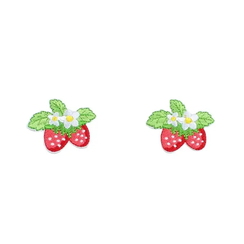 Cute Strawberry Flower Stickers