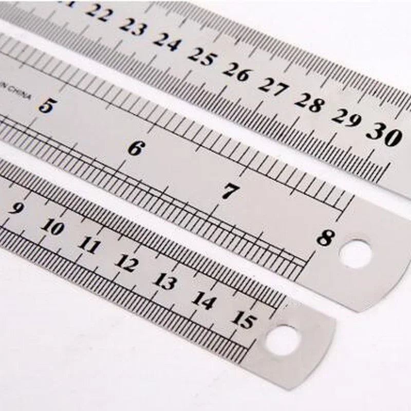 Double Side Scale Stainless Steel Ruler