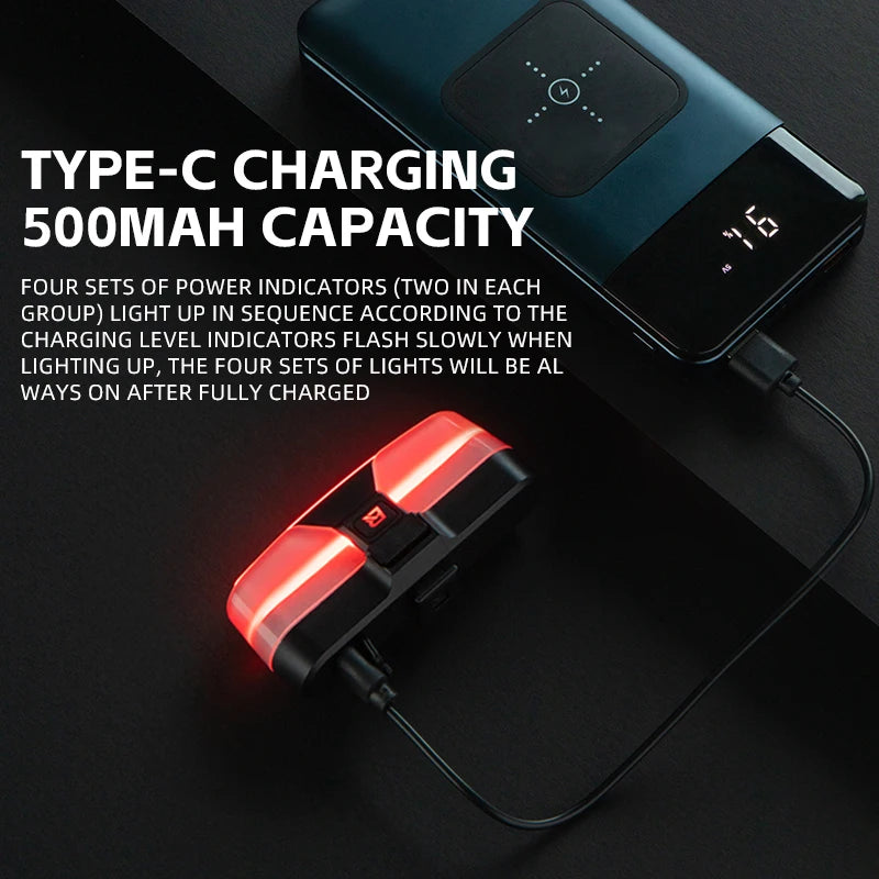 Bicycle Smart Type-C Charging Rear Light