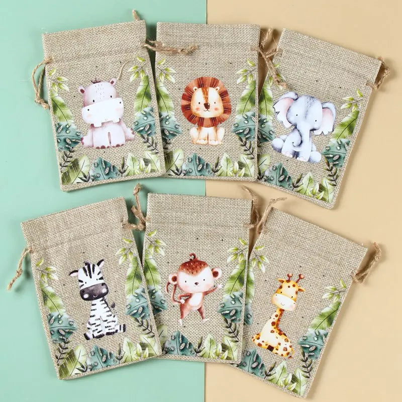 Safari Animal Party Sweets Gift Bags