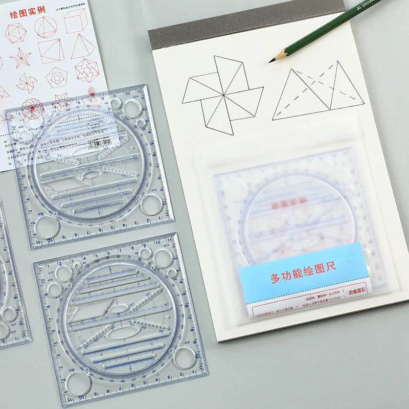 Multi-function Rotatable Drawing Template