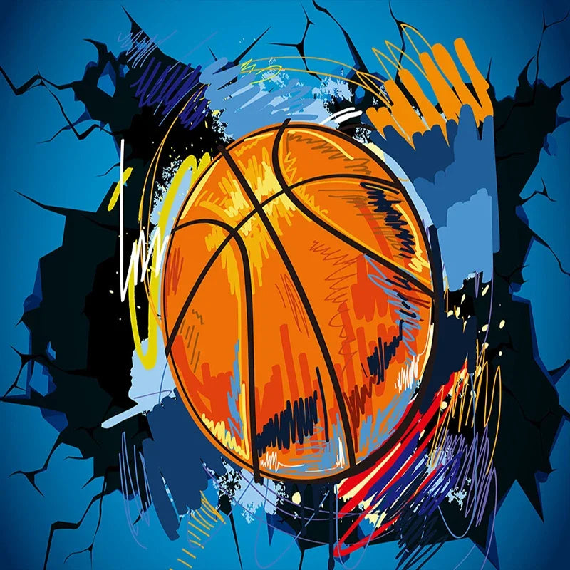 Basketball Broken Wall Poster