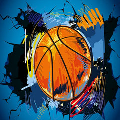 Basketball Broken Wall Poster