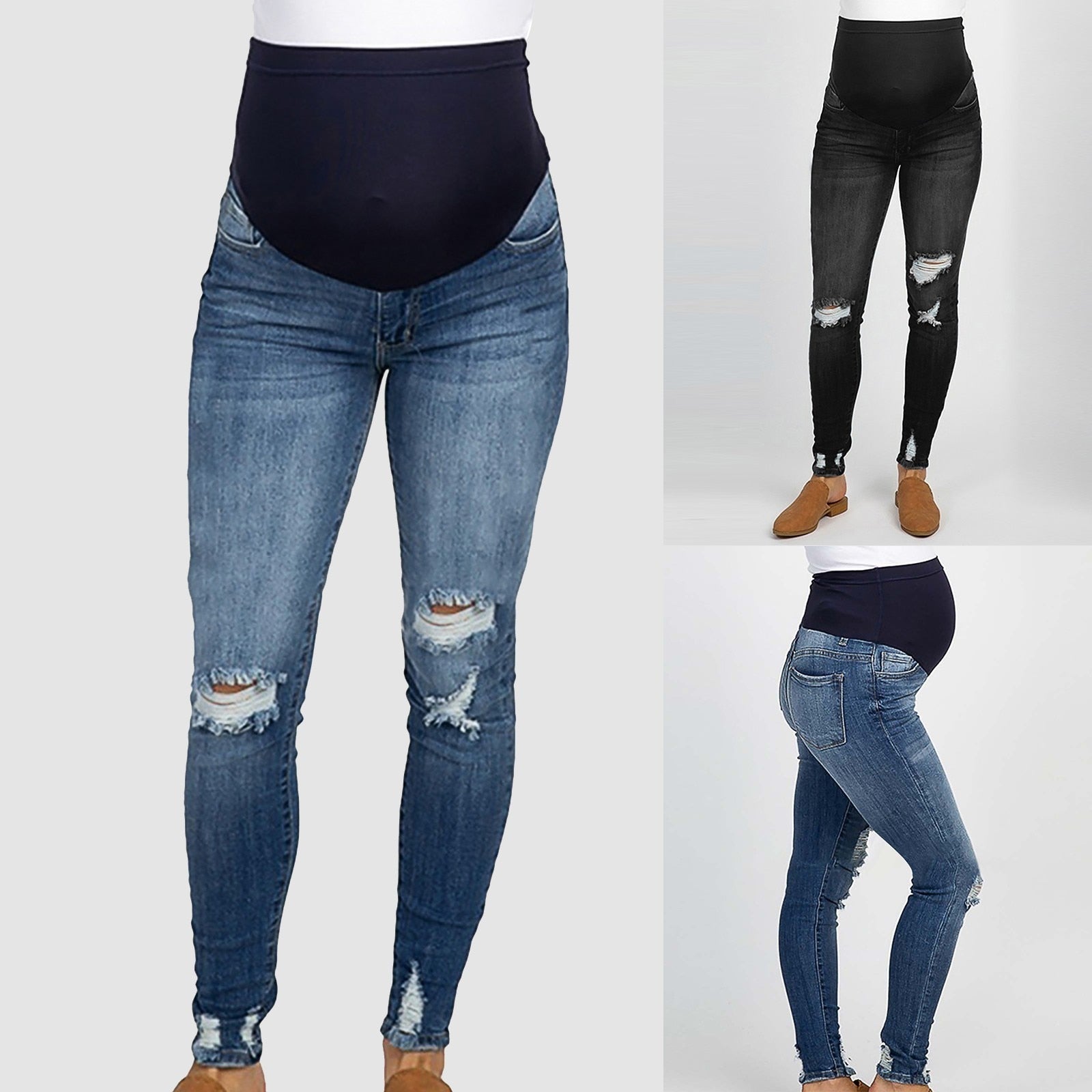 Pants Maternity Jeans High Waist Belly Skinny for Pregnant