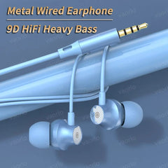 9D HIFI Heavy Bass Metal Earphone