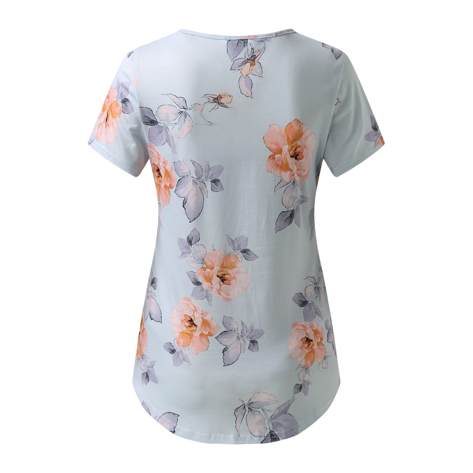 Women's Shirt Maternity Floral Printed Nursing Tops Breastfeeding Double Layer Pregnancy Clothes