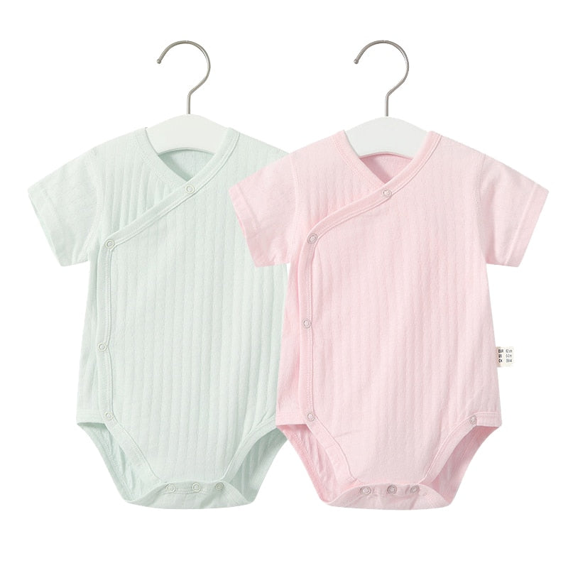 2Pcs Summer Newborn Baby Girls Romper Breathable Soft Jumpsuit