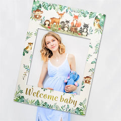 Safari Jungle Welcome Baby Paper Photo Frame