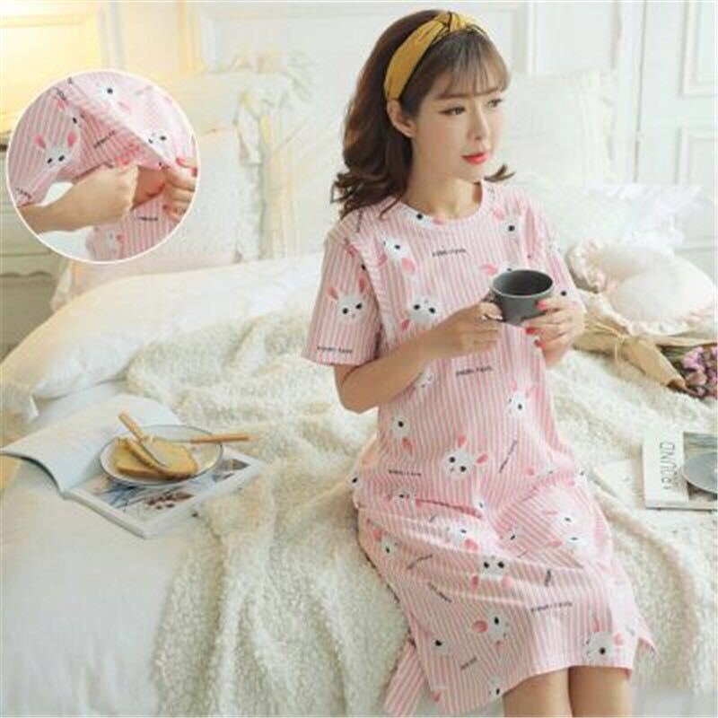 Pregnant Pajamas Nightwear Nursing Clothes Mother Breastfeeding Pregnancy