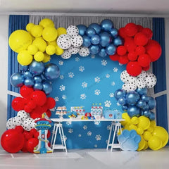 1Set Dog Paw Arch Garland Kit Balloons
