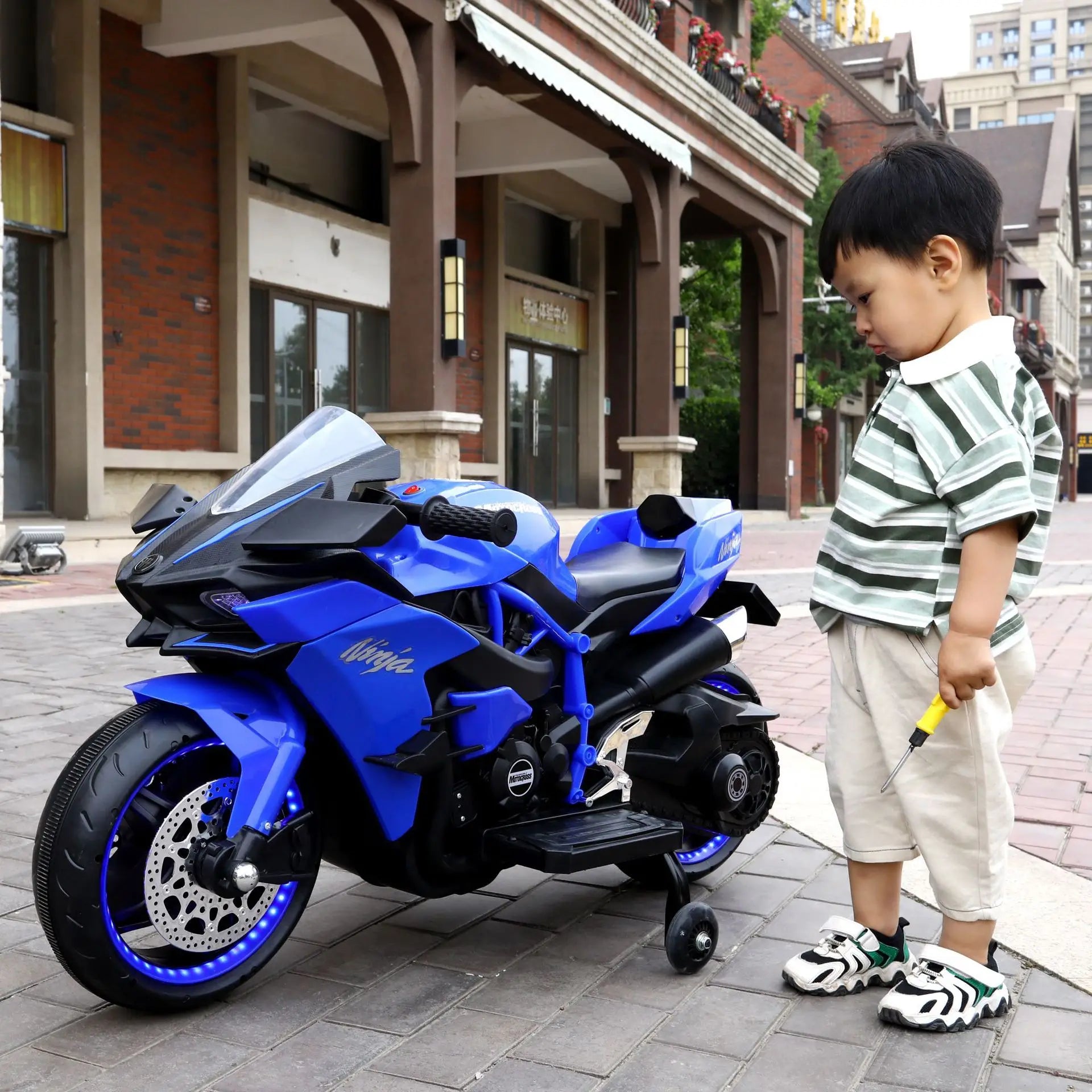 Children's Electric Motorcycle Light Wheel