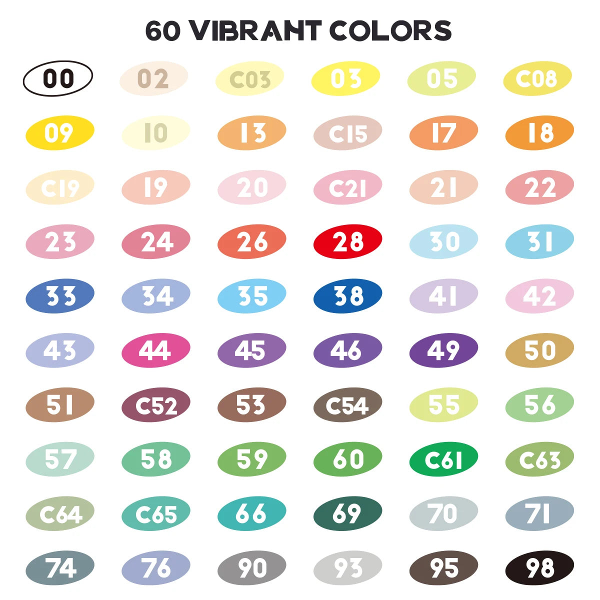 60 Colors Paint Markers