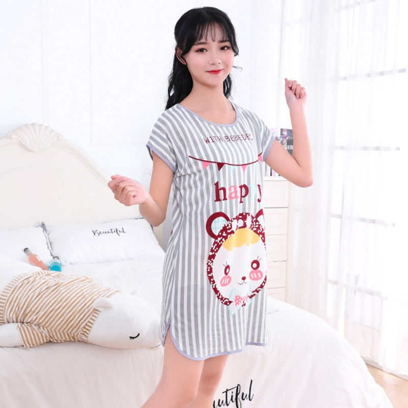 Printed Cartoon Sexy Sleepwear Lingerie Cute Nightdress