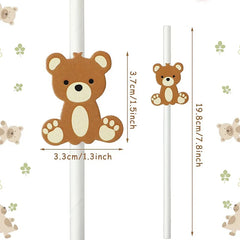 Bear Disposable Drinking Paper Straws