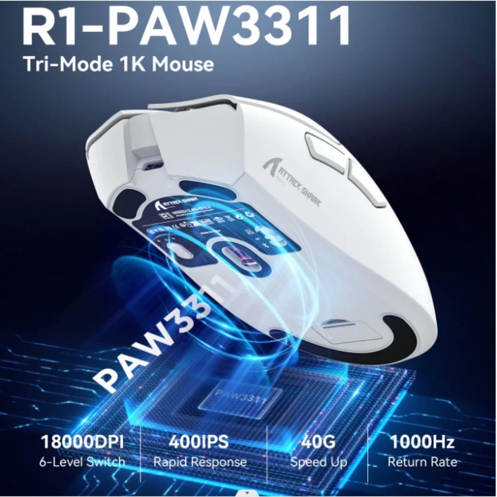 Attack Shark R1 18000dpi Wireless Mouse