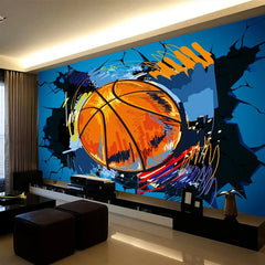 Basketball Broken Wall Poster