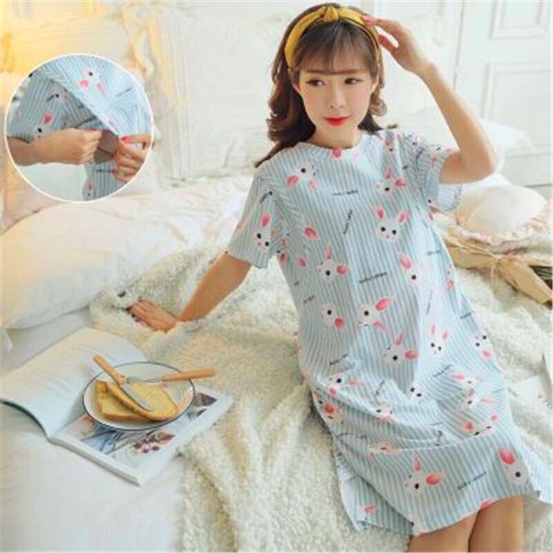 Pregnant Pajamas Nightwear Nursing Clothes Mother Breastfeeding Pregnancy